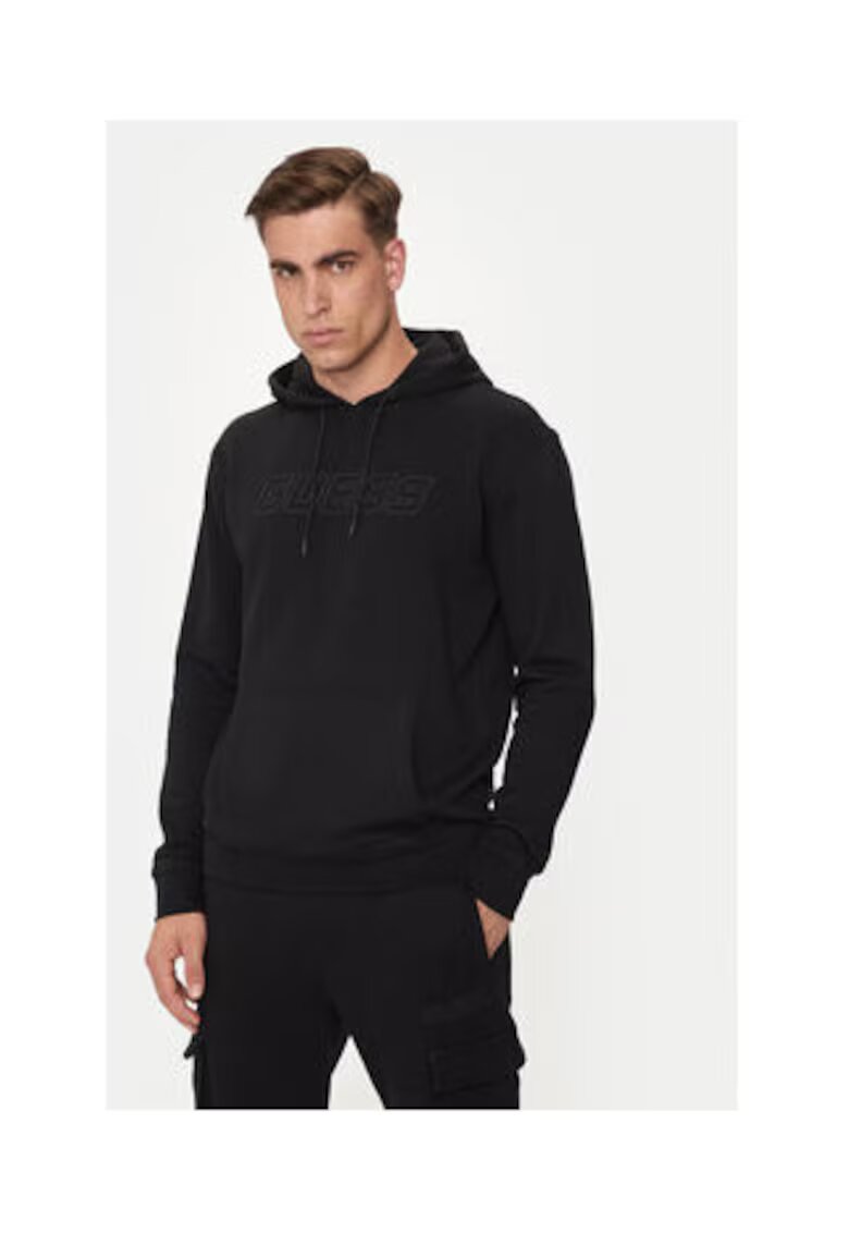 GUESS Hanorac din amestec de bumbac organic cu logo