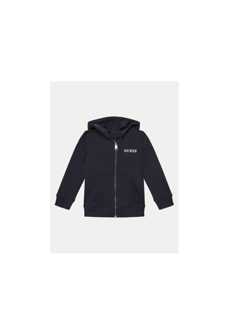GUESS Hanorac din bumbac cu fermoar -