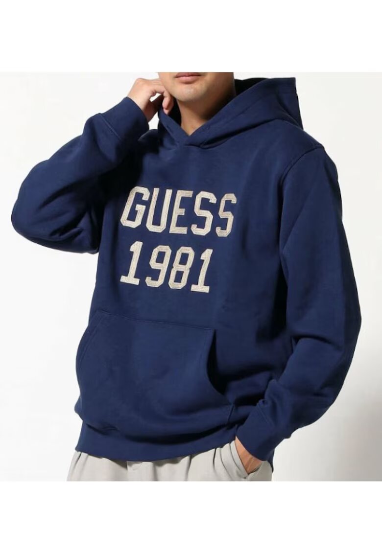 GUESS Hanorac slim fit cu logo