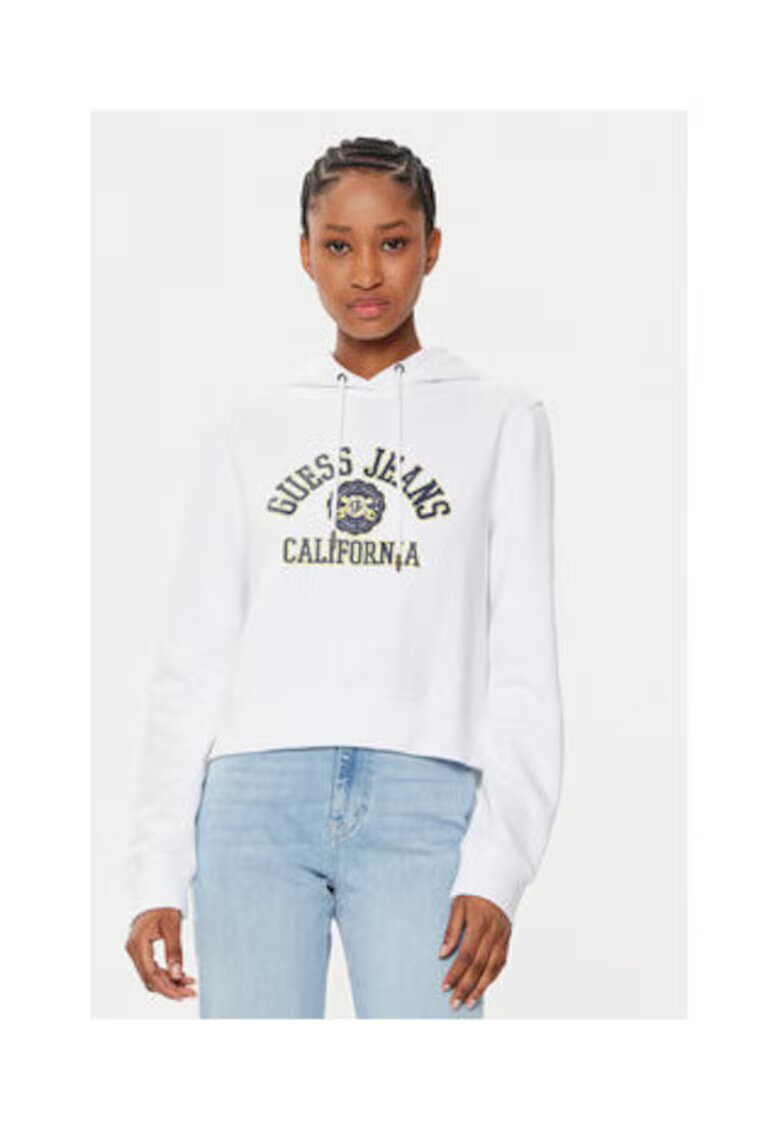 GUESS Hanorc cu print logo din bumbac