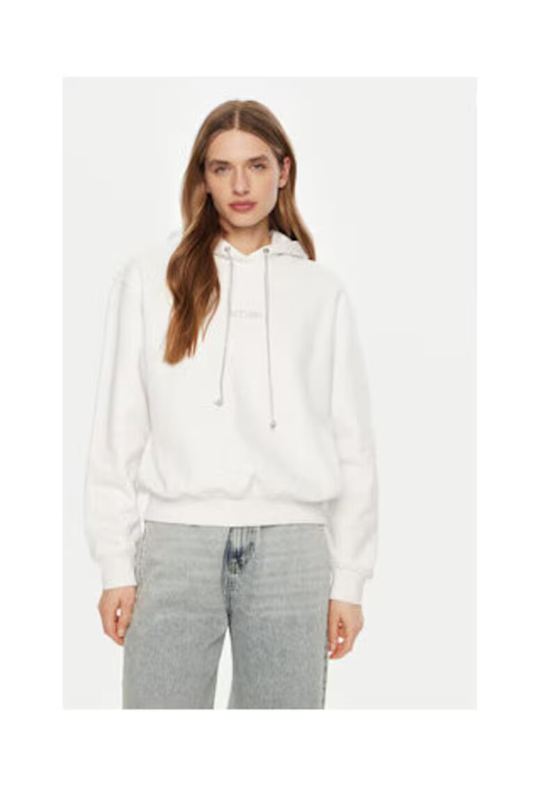 GUESS Hanorc din amestec de bumbac cu print logo