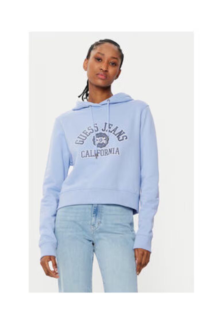GUESS Hanorc din bumbac cu print logo
