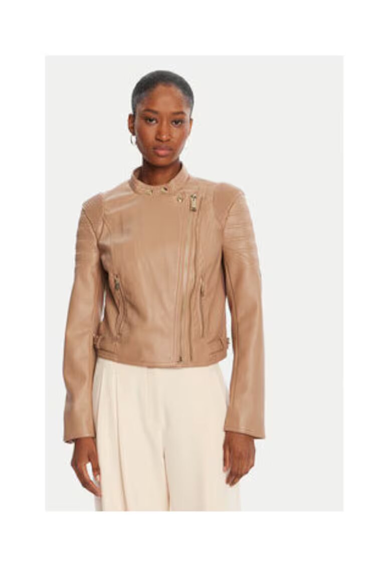 GUESS Jacheta biker din piele ecologica