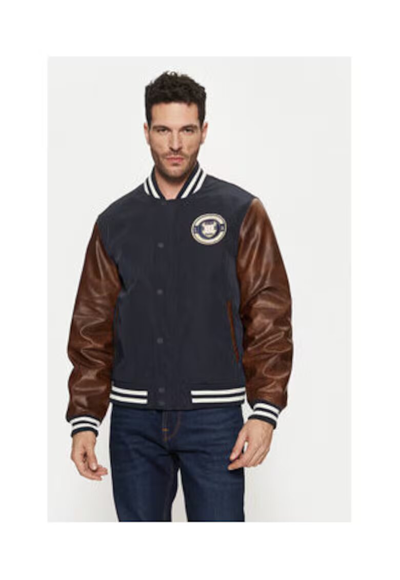 GUESS Jacheta bomber cu maneci contrastante