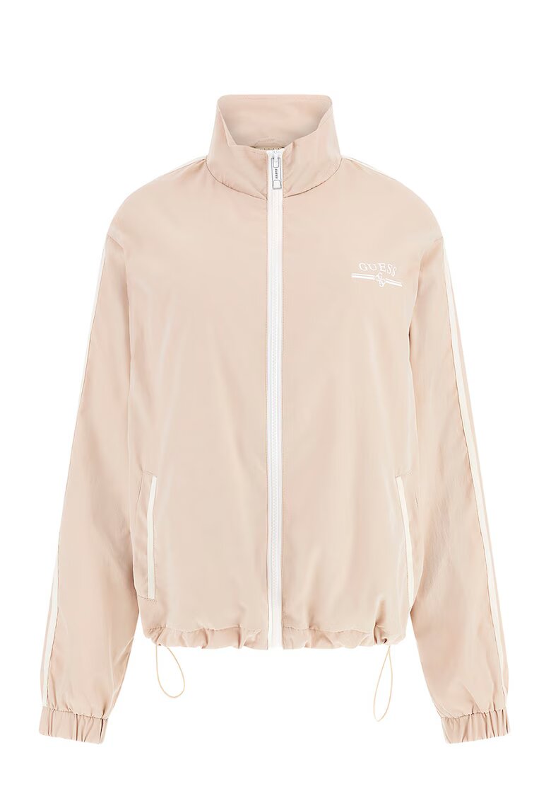 GUESS Jacheta cu fermoar si logo - pentru fitness - Piersica