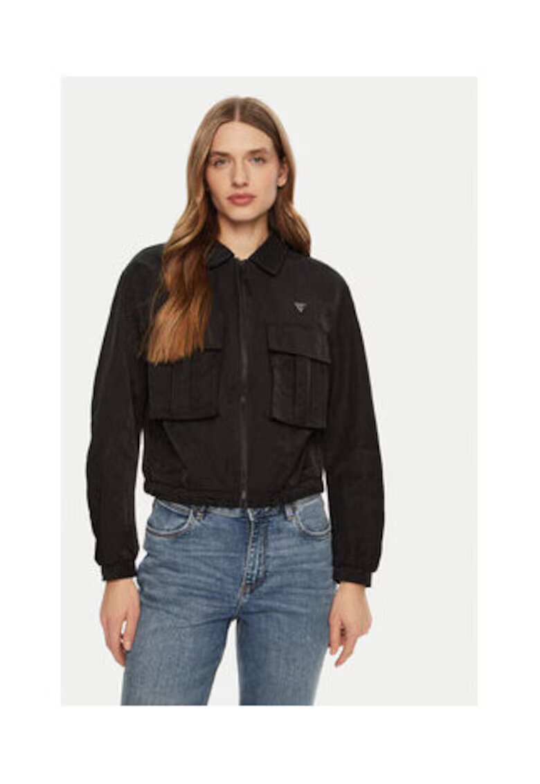 GUESS Jacheta cu model uni si buzunare