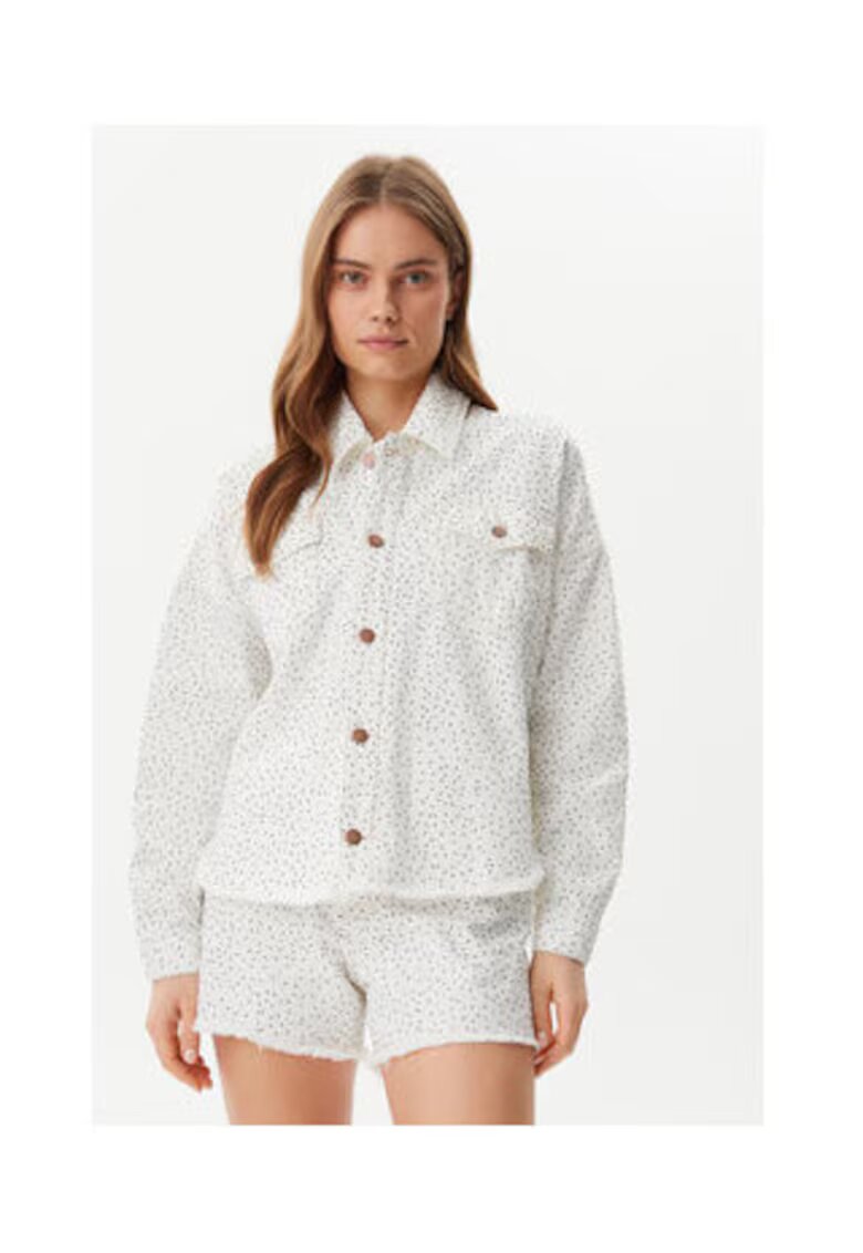 GUESS Jacheta de denim cu inchidere cu capse