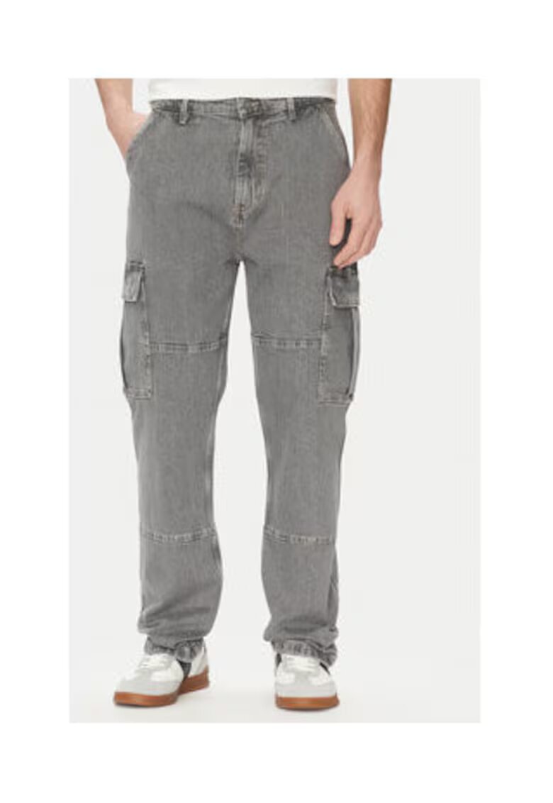 GUESS JEANS Blugi cargo cu croiala dreapta
