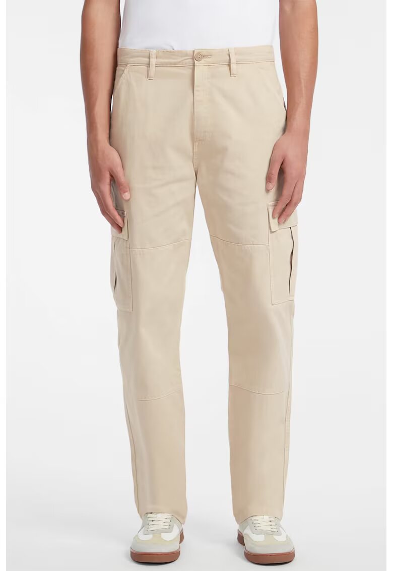 GUESS JEANS Blugi cargo cu talie medie - Crem