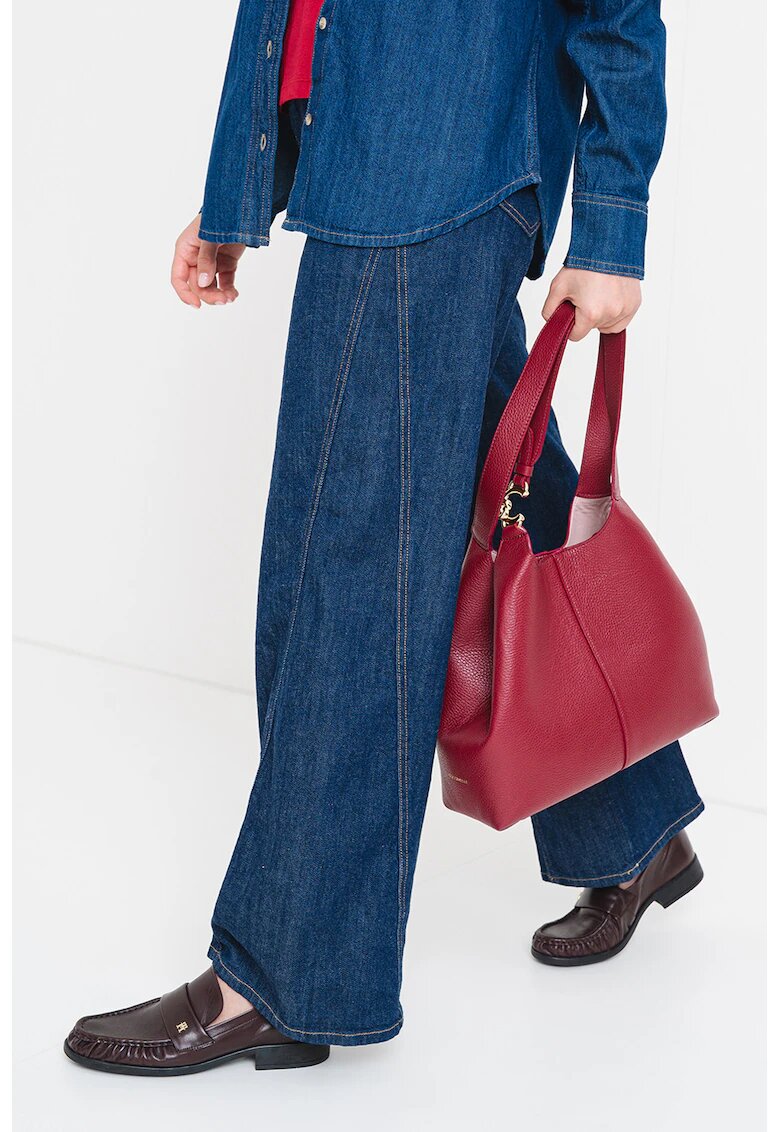 GUESS JEANS Blugi cu croiala dreapta si cusaturi decorative - Albastru inchis