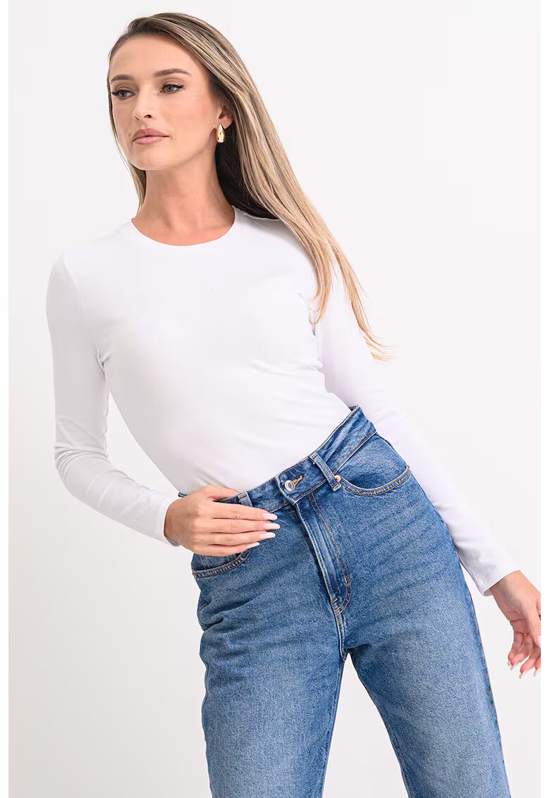 GUESS JEANS Bluza-body uni - Alb