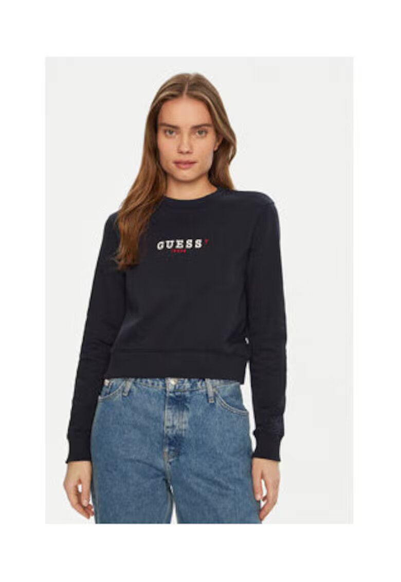 GUESS JEANS Bluzon cu decolteul la baza gatului