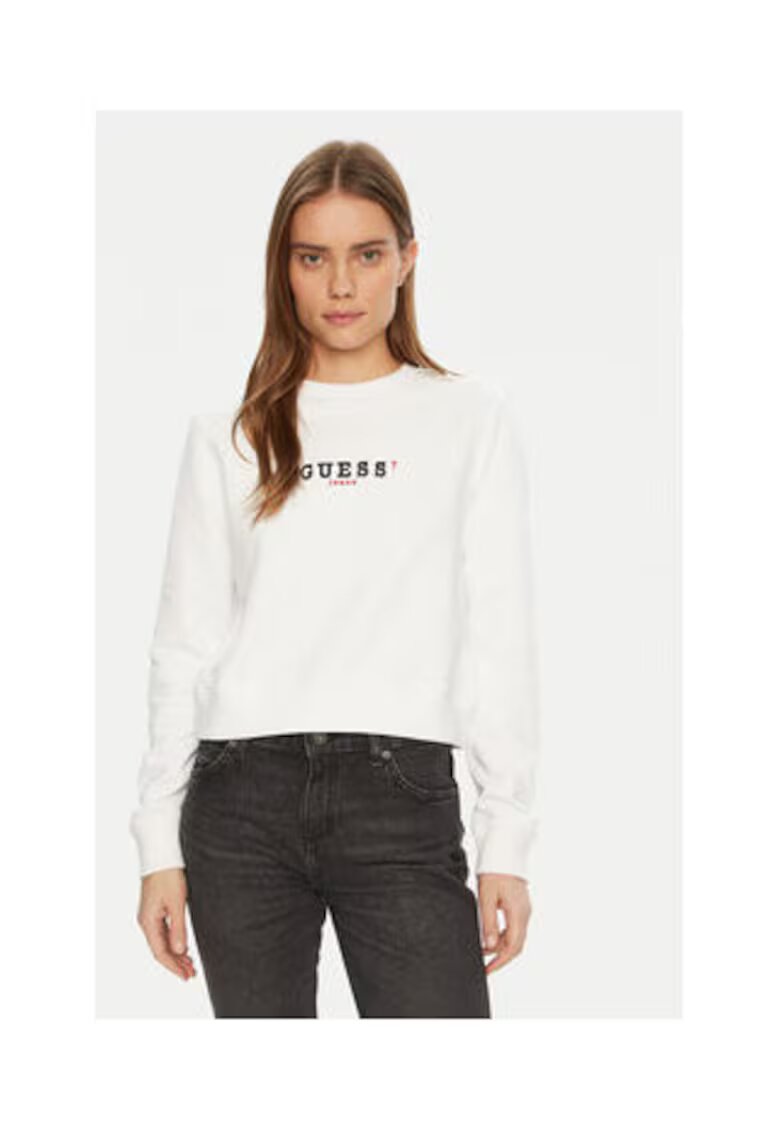 GUESS JEANS Bluzon cu print si maneci cazute