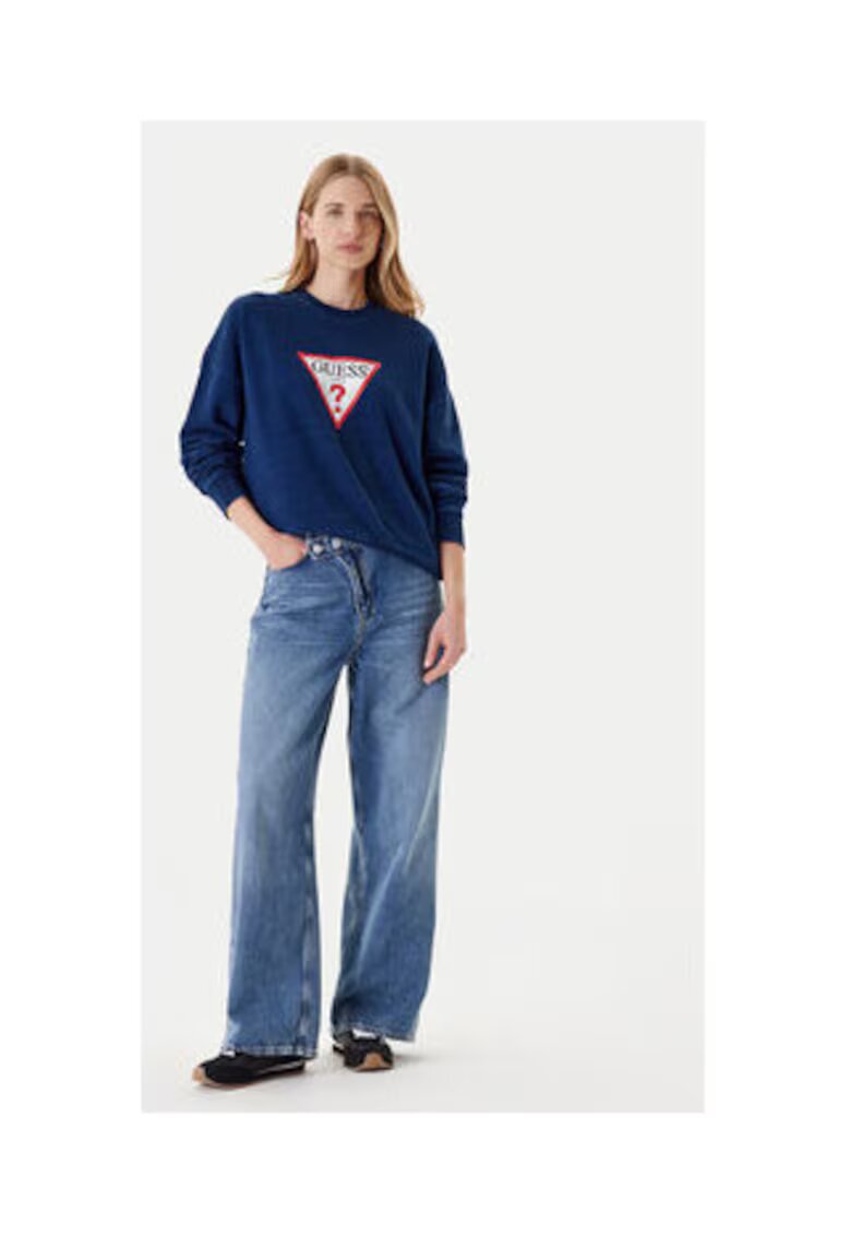 GUESS JEANS Bluzon lejer cu imprimeu logo
