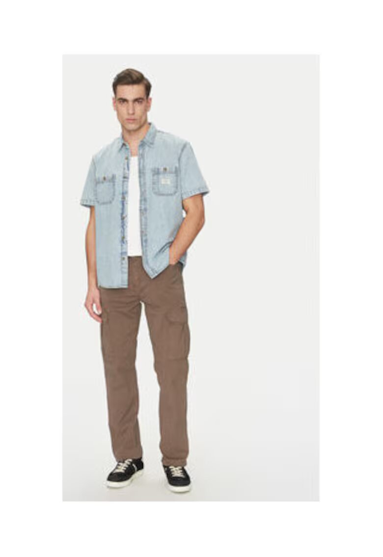 GUESS JEANS Camasa din denim cu maneci scurte