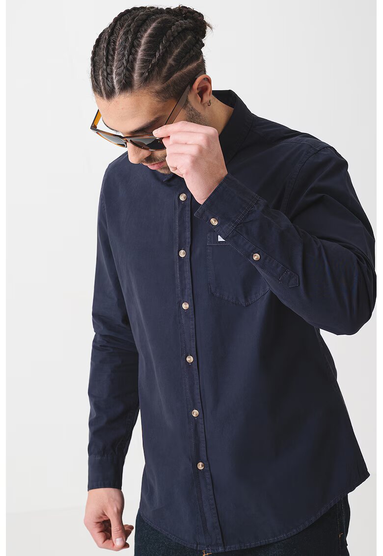 GUESS JEANS Camasa slim fit din bumbac - Bleumarin