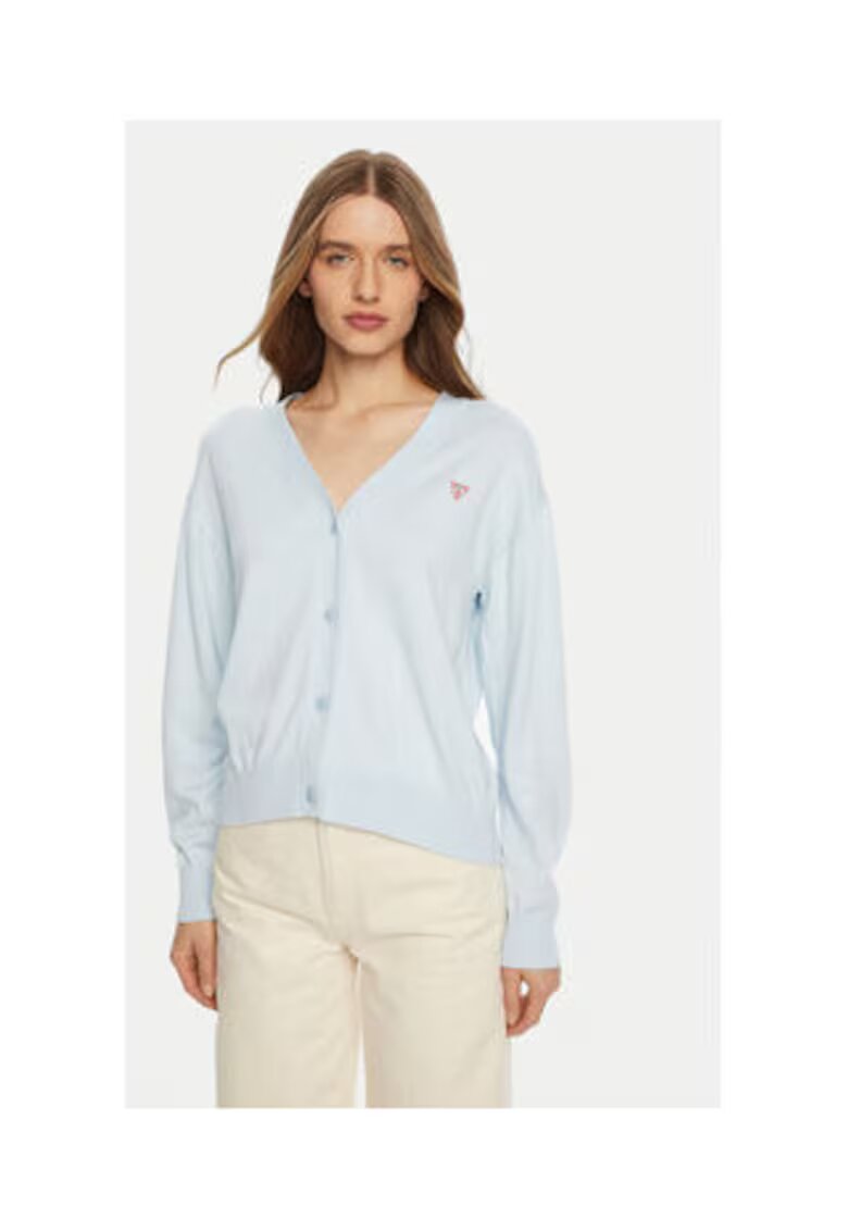 GUESS JEANS Cardigan cu nasturi si logo