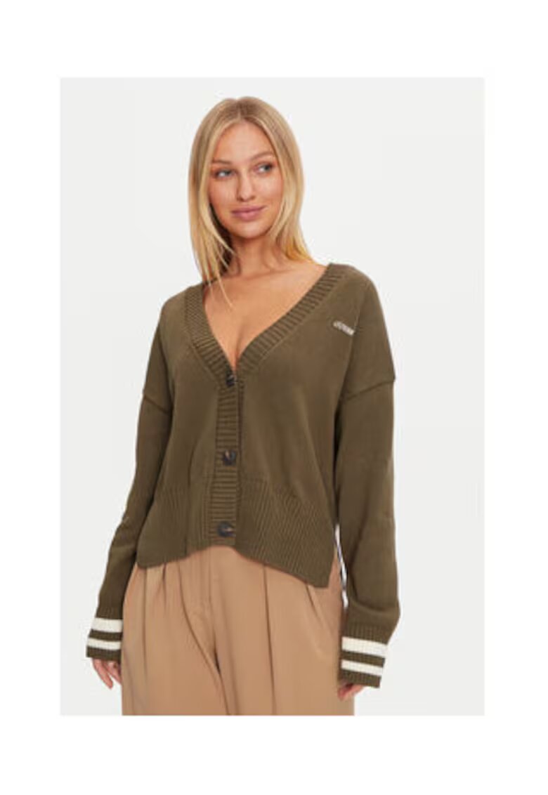 GUESS JEANS Cardigan din bumbac organic cu nasturi