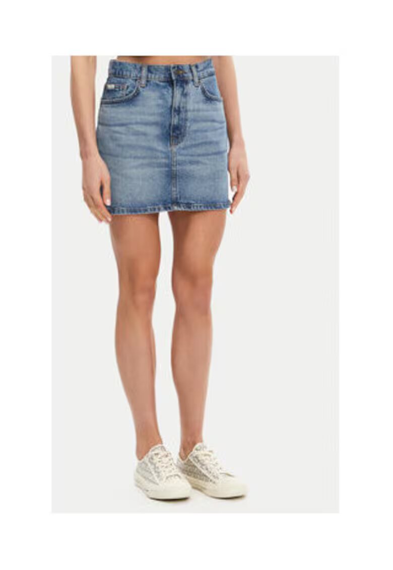 GUESS JEANS Fusta din denim cu talie inalta