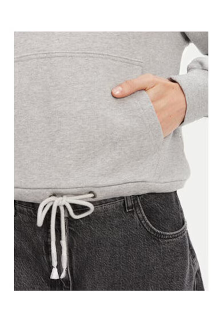 GUESS JEANS Hanorac cu imprimeu text si buzunar kangaroo