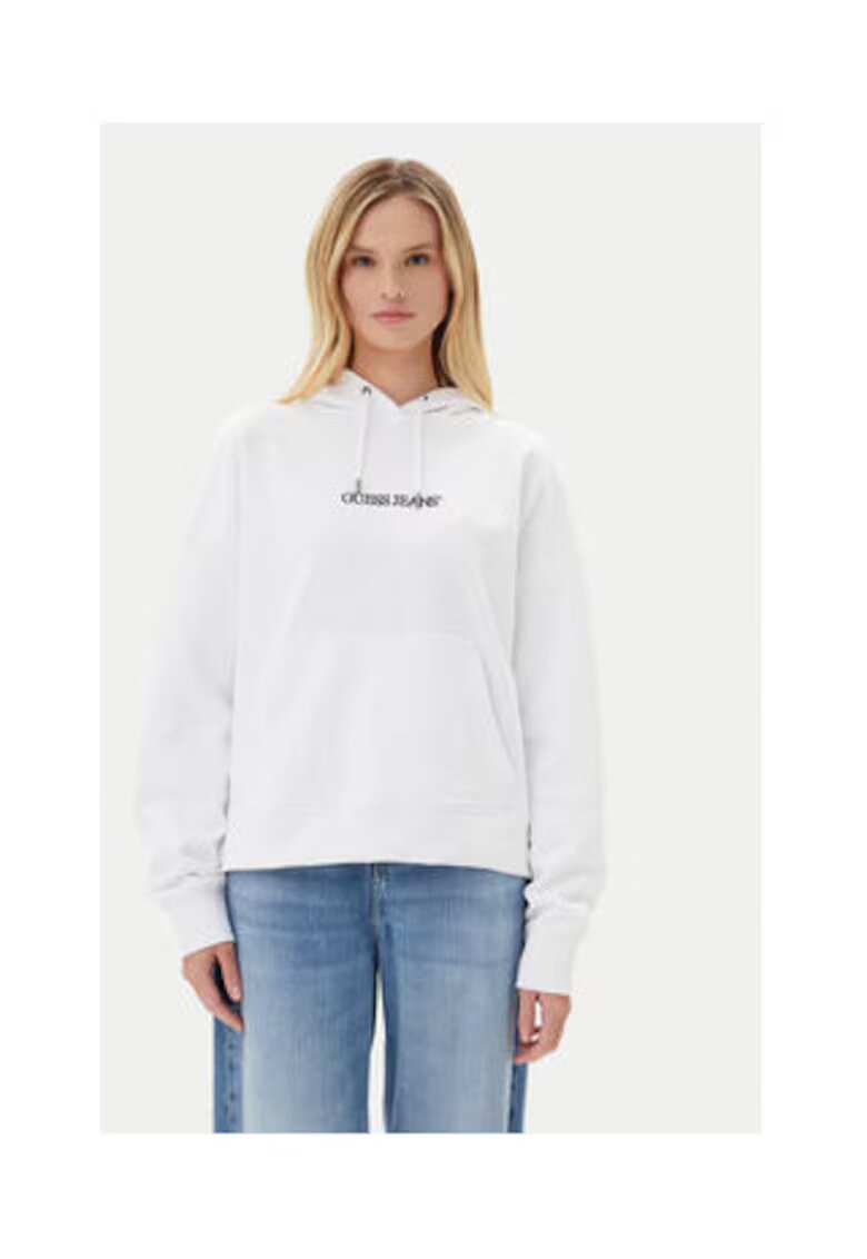 GUESS JEANS Hanorac de dama - din bumbac cu buzunar kangaroo