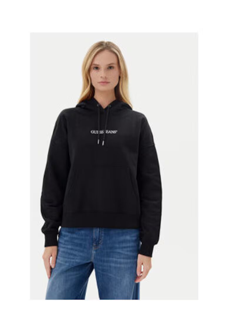 GUESS JEANS Hanorac de dama -din bumbac cu imprimeu text