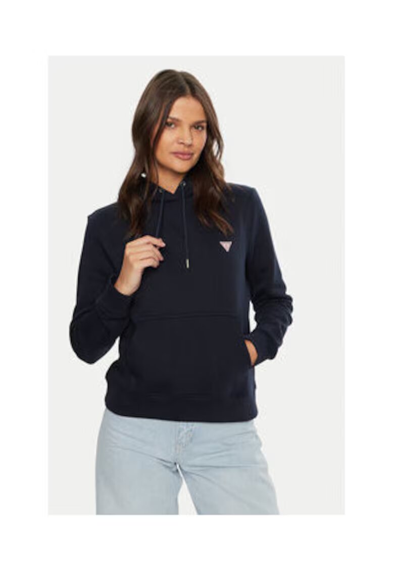 GUESS JEANS Hanorac din amestec de bumbac cu snur -