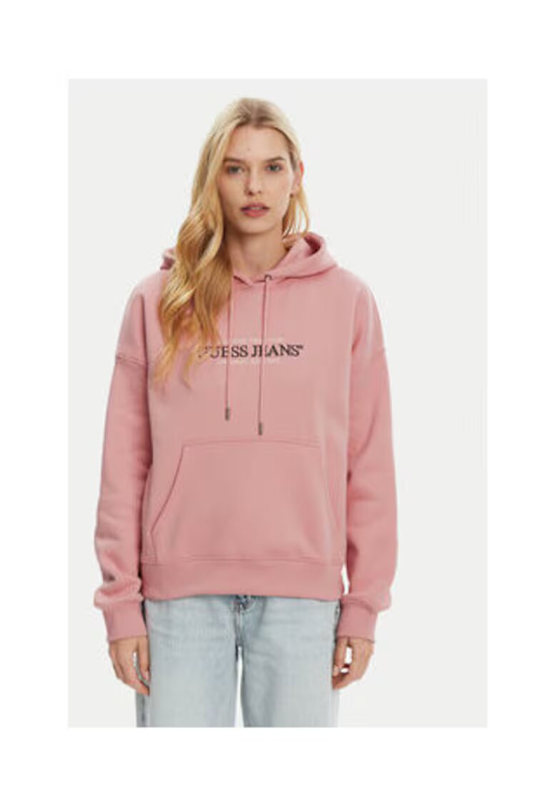 GUESS JEANS Hanorac din amestec de bumbac organic si logo
