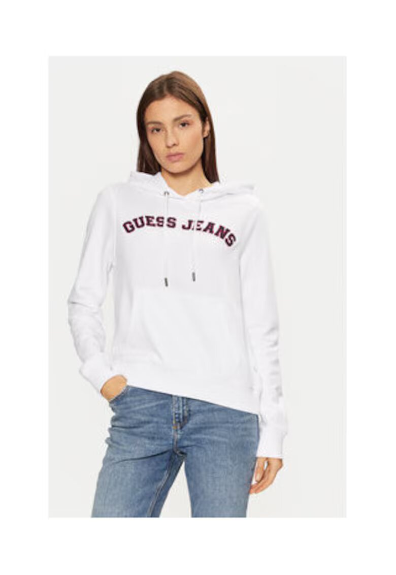 GUESS JEANS Hanorac din bumbac cu buzunar kangaroo