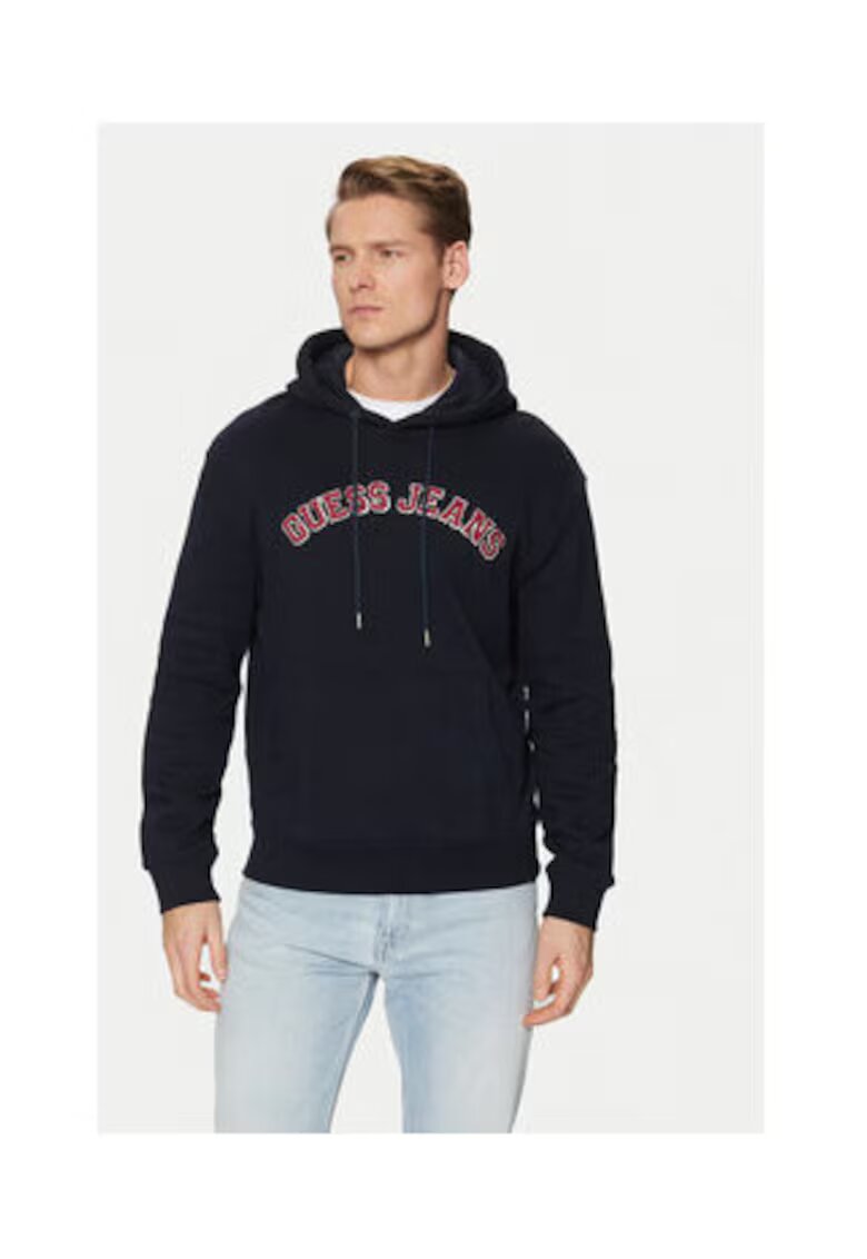 GUESS JEANS Hanorac din bumbac cu logo