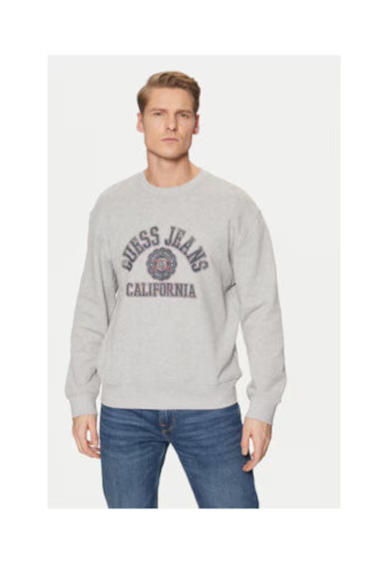 GUESS JEANS Hanorac din bumbac cu model logo
