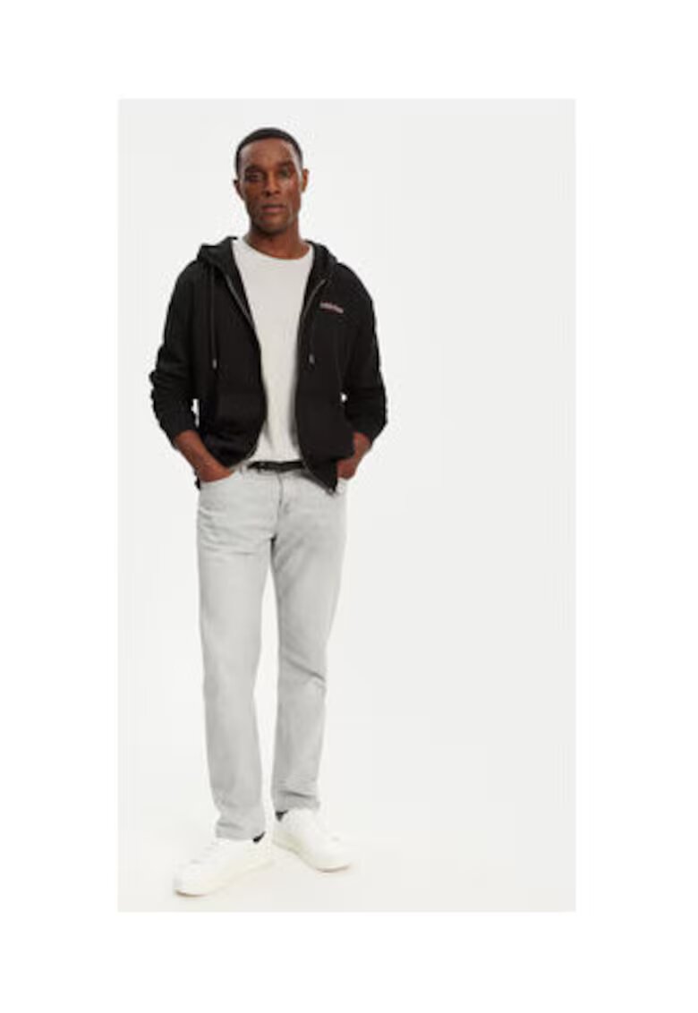 GUESS JEANS Hanorac regular fit din bumbac cu fermoar