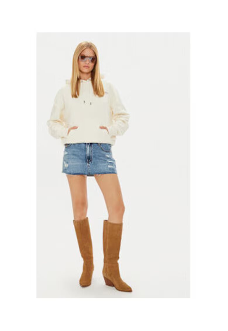 GUESS JEANS Hanorc din amestec de bumbac cu buzunar