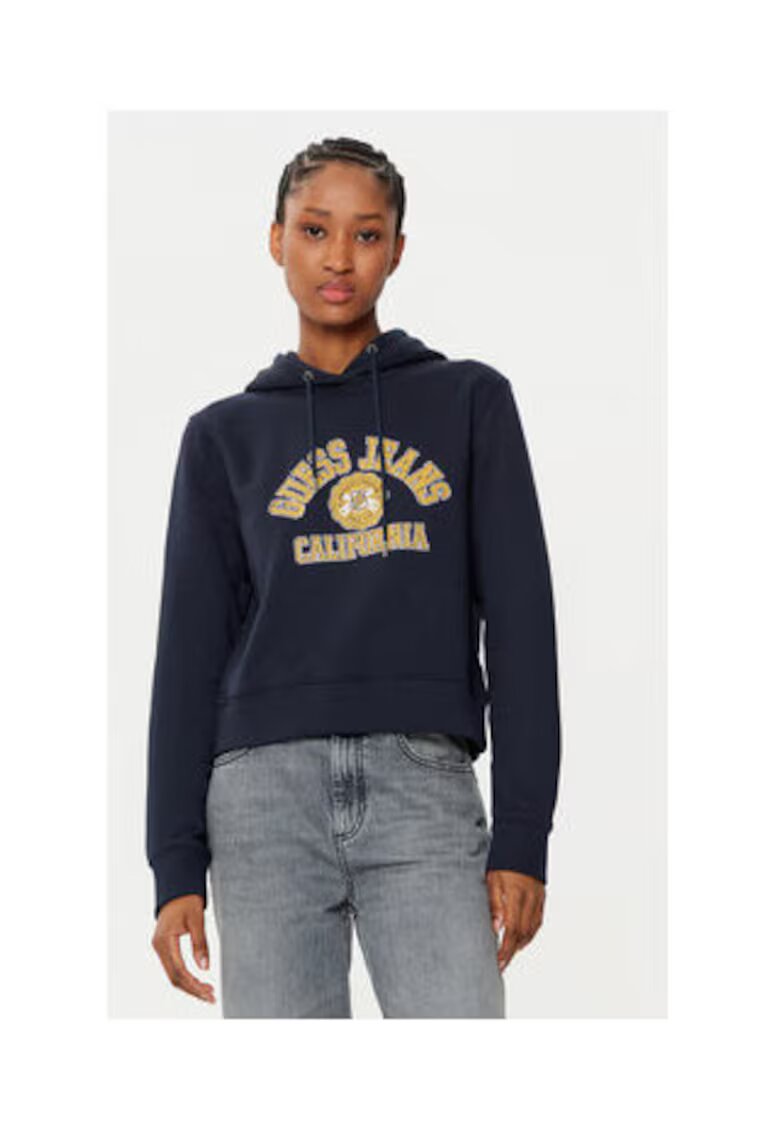 GUESS JEANS Hanorc din bumbac cu print text