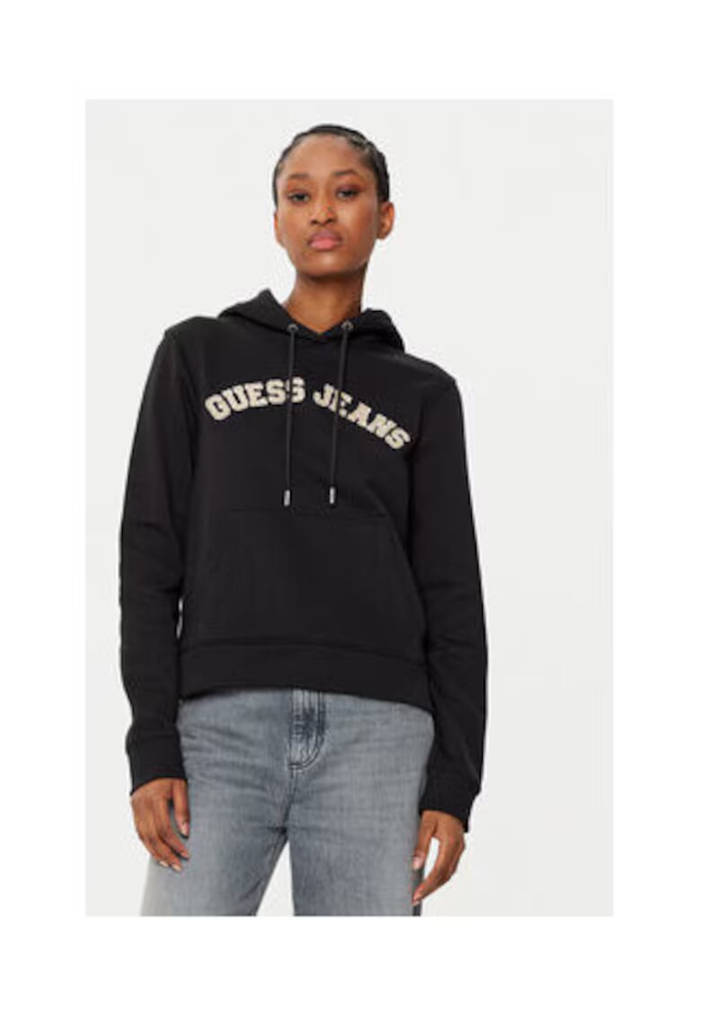 GUESS JEANS Hanorc din bumbac cu print text.