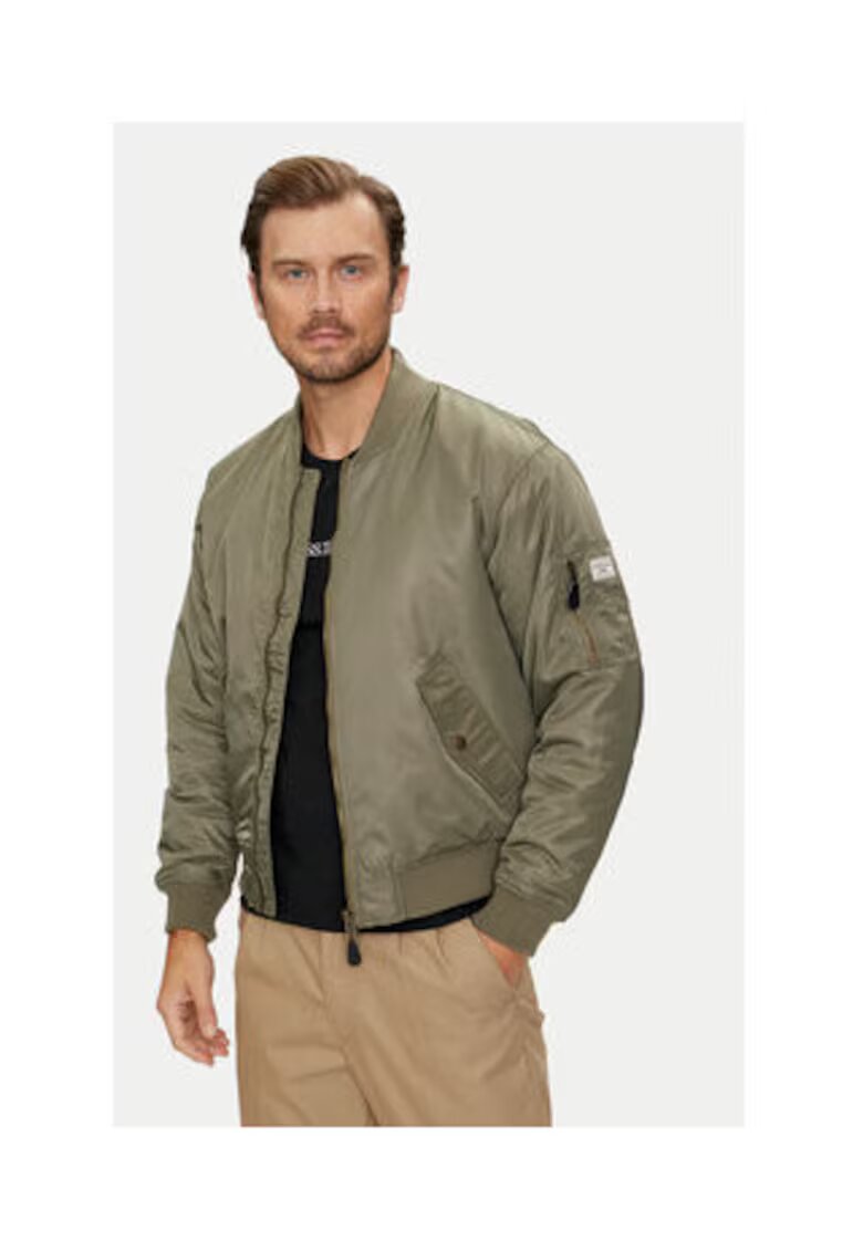 GUESS JEANS Jacheta bomber cu doua buzunare