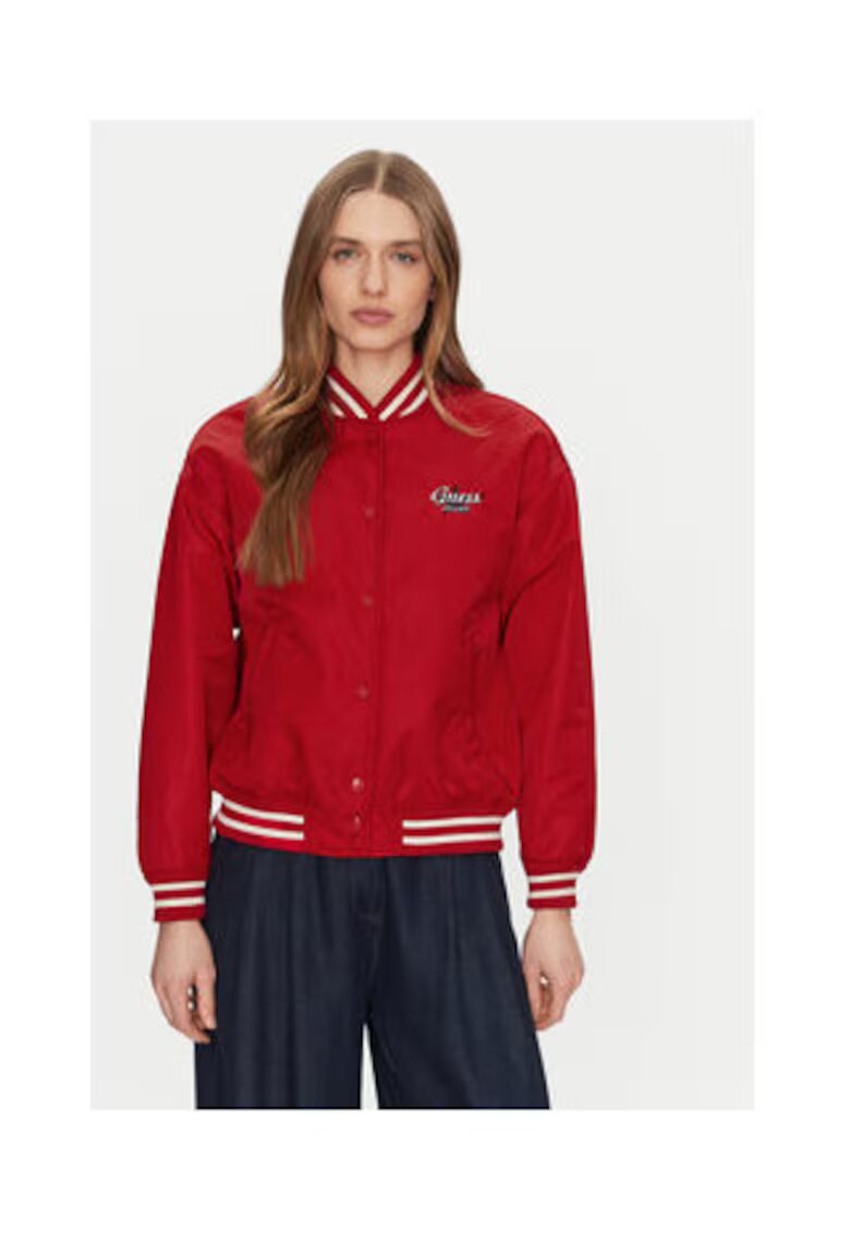 GUESS JEANS Jacheta bomber cu logo