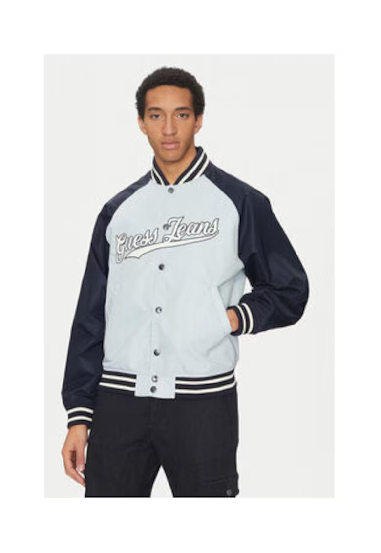 GUESS JEANS Jacheta college cu logo