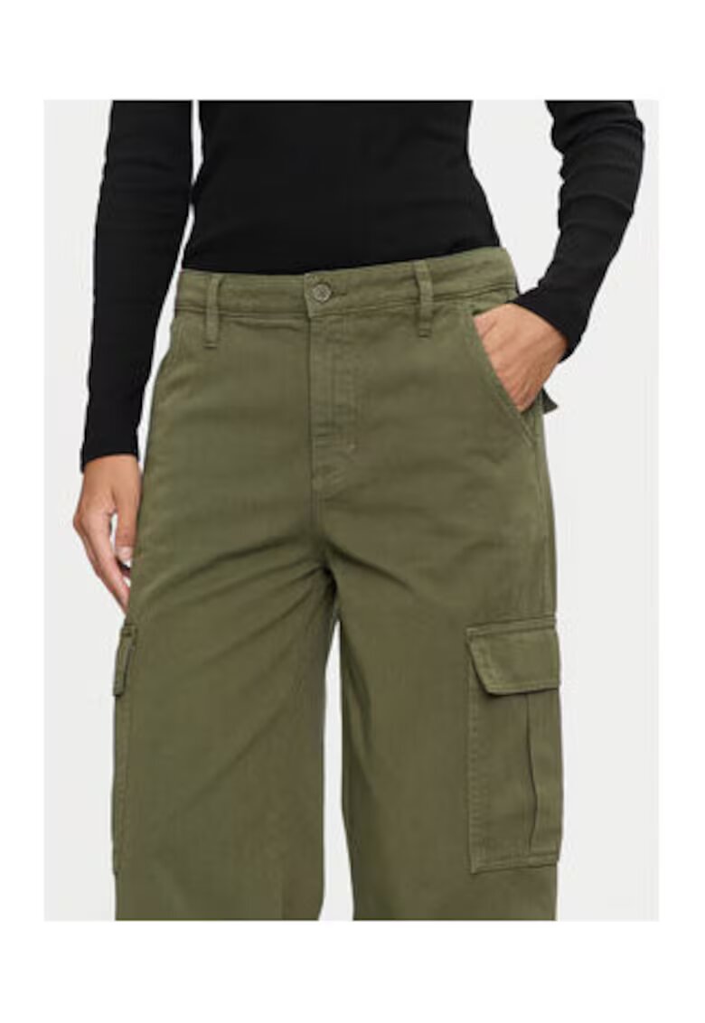 GUESS JEANS Pantaloni cargo pentru femei cu bumbac organic