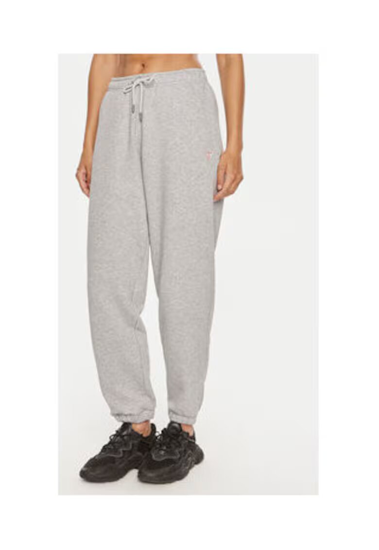GUESS JEANS Pantaloni din amestec de bumbac cu șnururi
