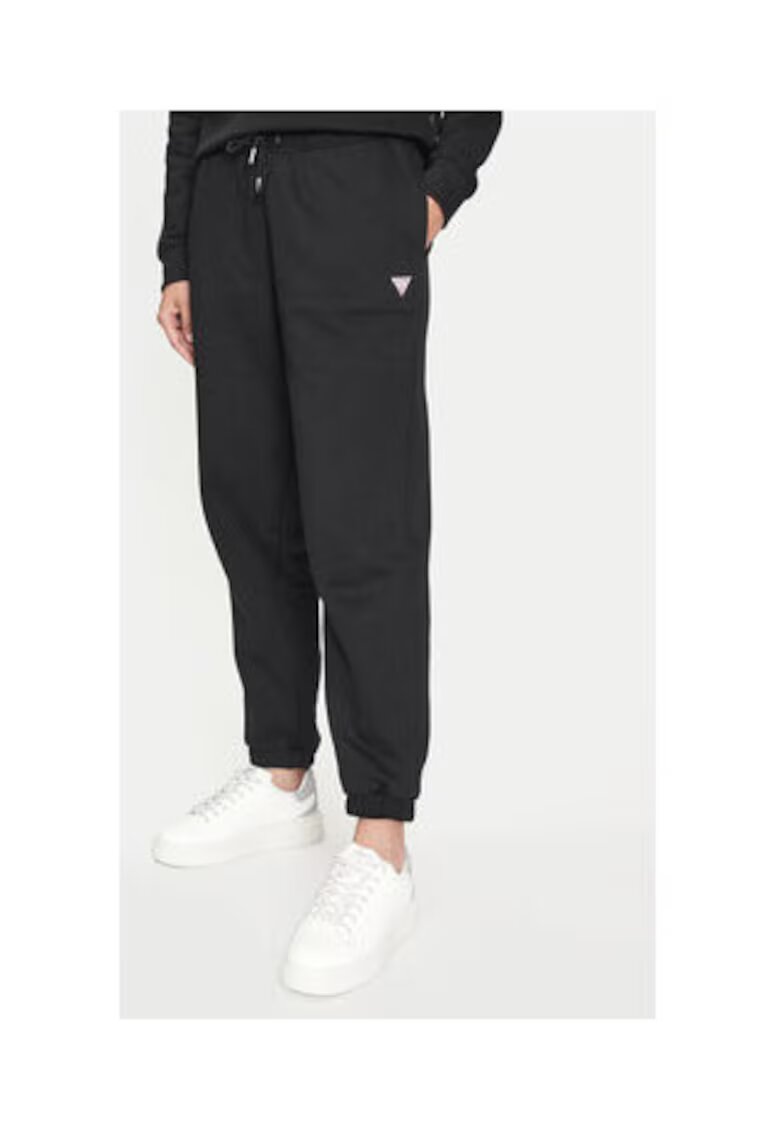 GUESS JEANS Pantaloni din amestec de bumbac cu șnururi și buzunare