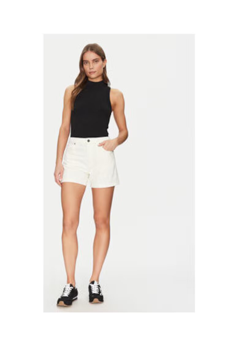 GUESS JEANS Pantaloni scurti cu talie inalta si buzunare
