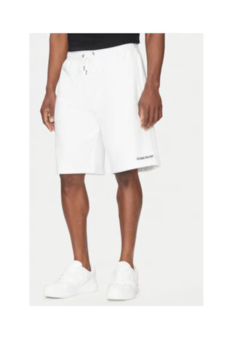 GUESS JEANS Pantaloni scurti din bumbac cu snur de ajustare