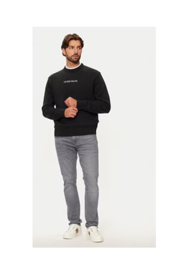 GUESS JEANS Pulover din bumbac cu imprimeu logo
