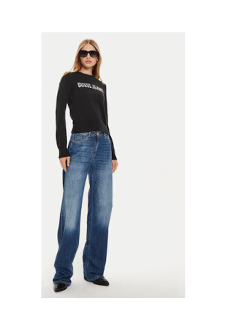 GUESS JEANS Pulover din bumbac cu logo.