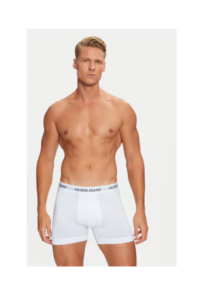GUESS JEANS Set de 3 perechi de boxeri cu banda logo
