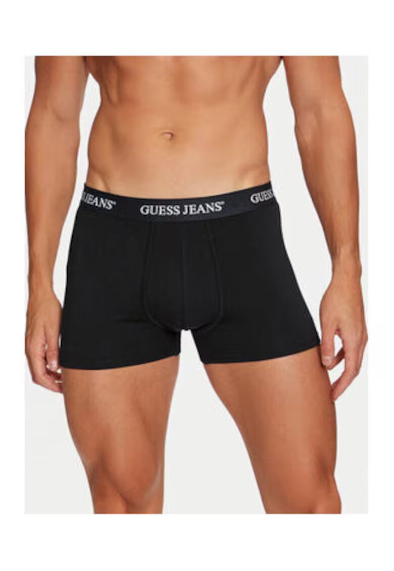 GUESS JEANS Set de 3 perechi de boxeri cu banda logo in talie