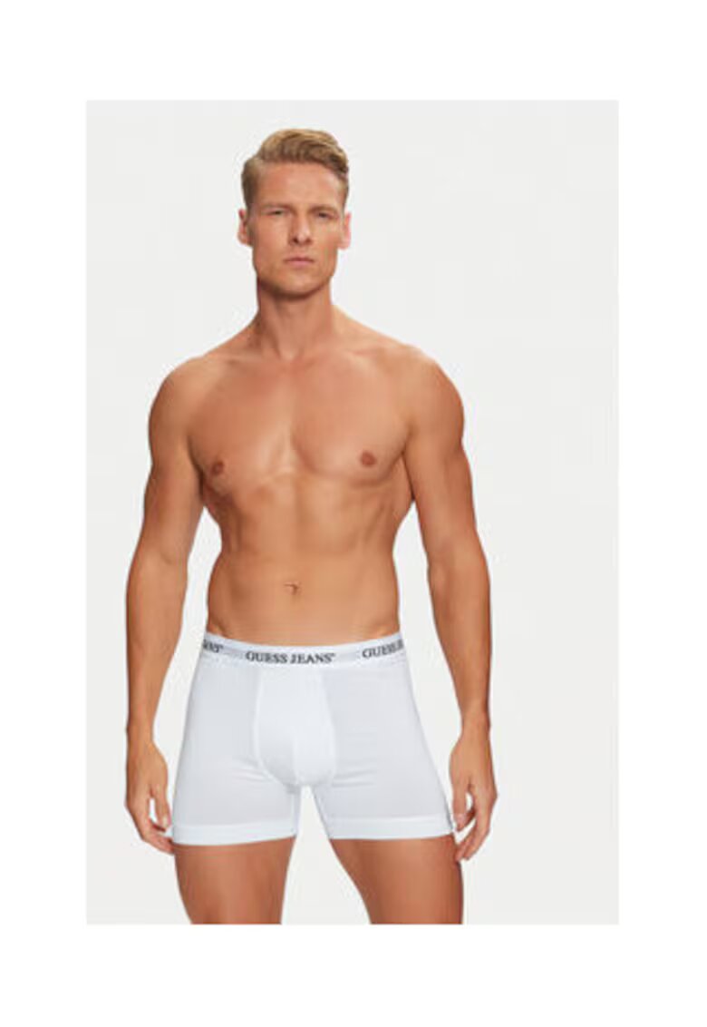 GUESS JEANS Set de 3 perechi de boxeri cu banda logo in talie