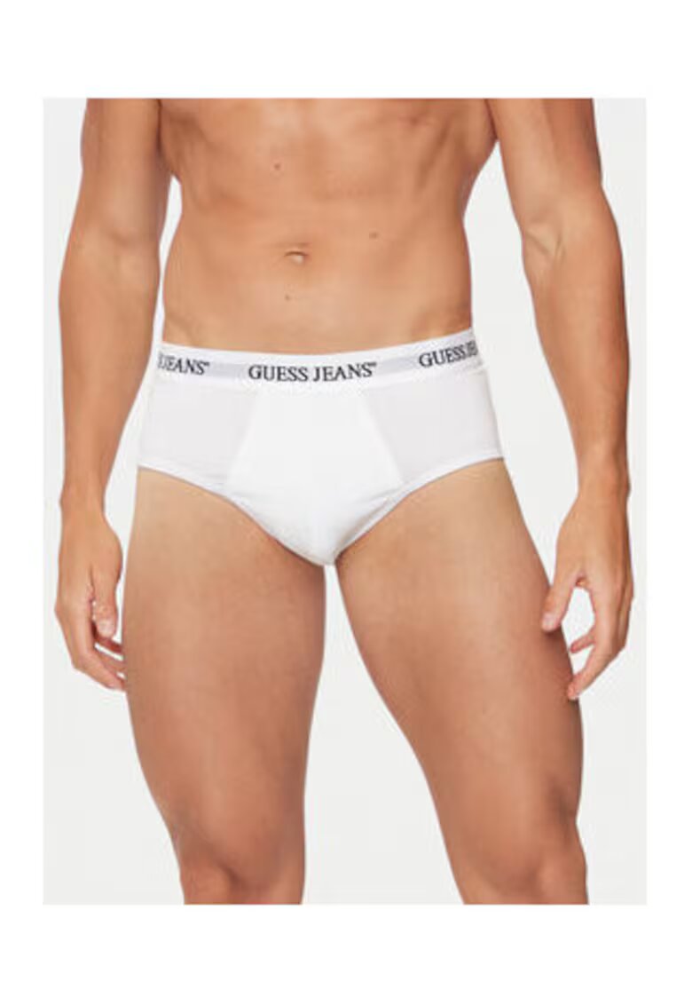 GUESS JEANS Set de 3 perechi de chiloti cu banda logo in talie