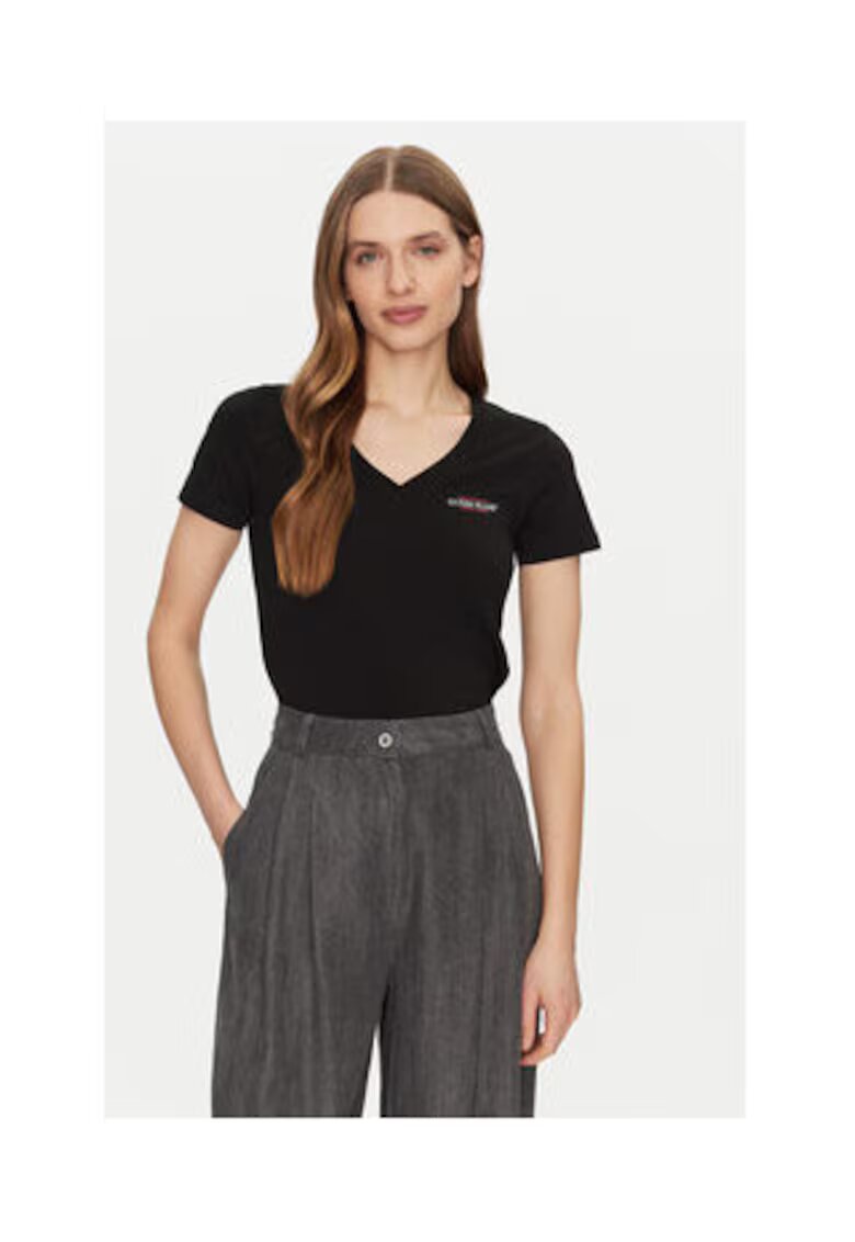 GUESS JEANS Tricou cu decolteu in V -
